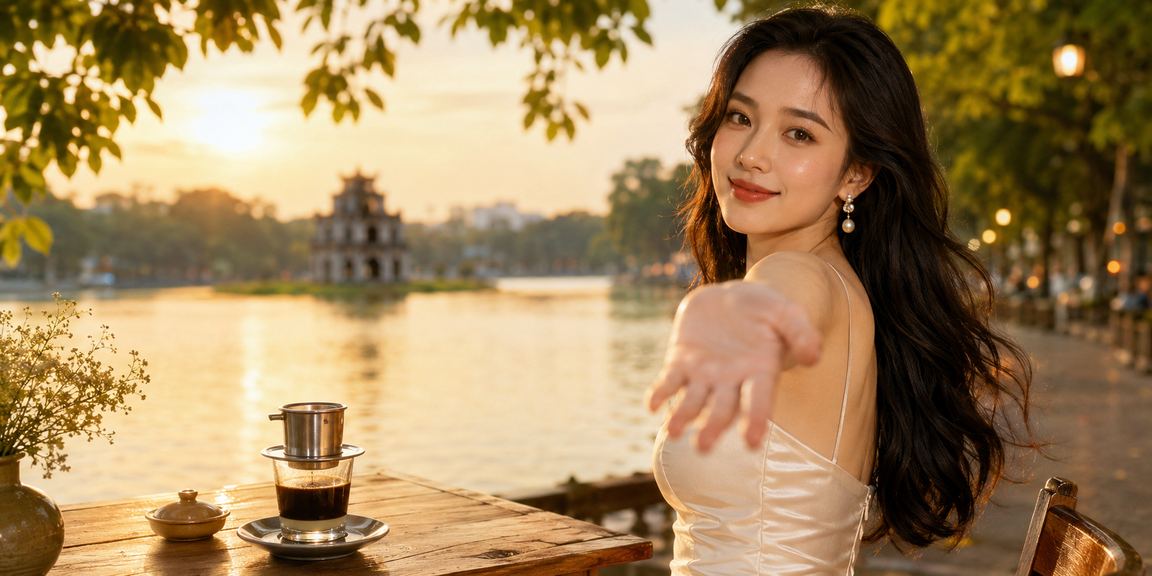 Người dùng Hà Nội kiểm tra tiền thưởng VIP trên điện thoại tại quán cà phê