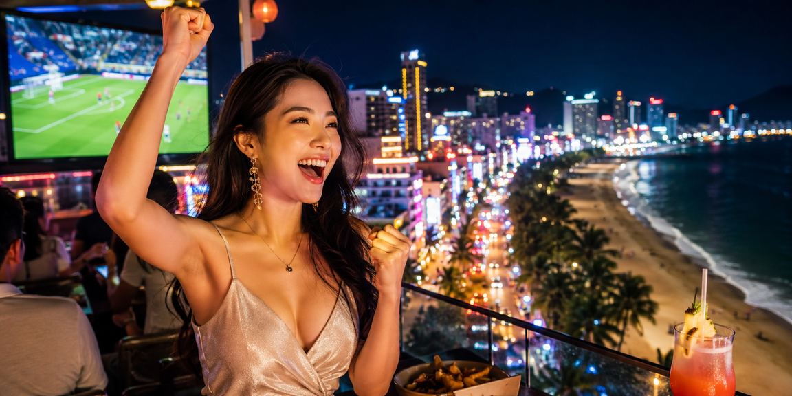 Người dùng VIP tại chợ đêm Nha Trang theo dõi kèo cược và nhận thưởng qua điện thoại di động